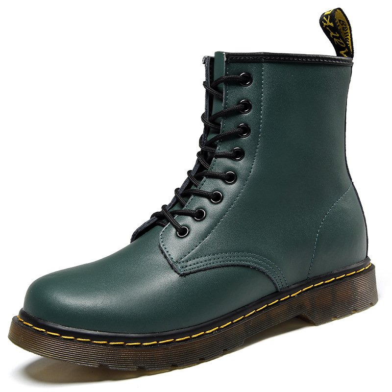 Autumn Men's Slip-On Ankle Boots Hot Selling Plus Size Vibram Outsole Leather & Canvas Upper Cushioned & Fashionable Trend
