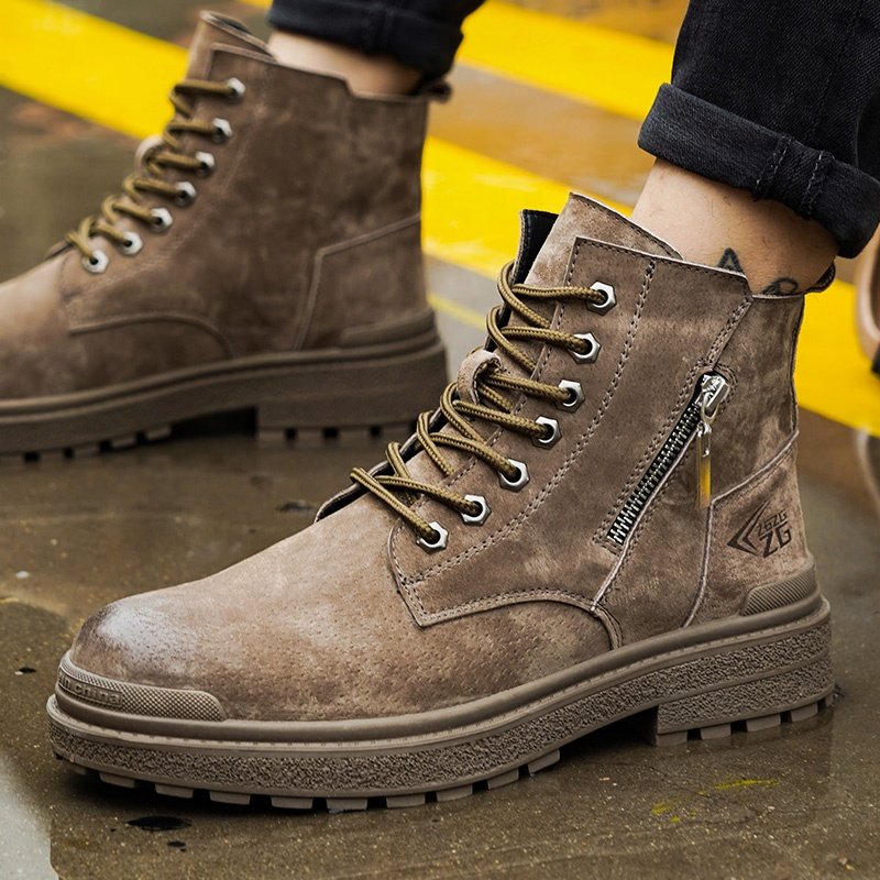 High Quality Safety Shoes Work Working Boots Made Of Genuine Pig Leather With Steel Toe