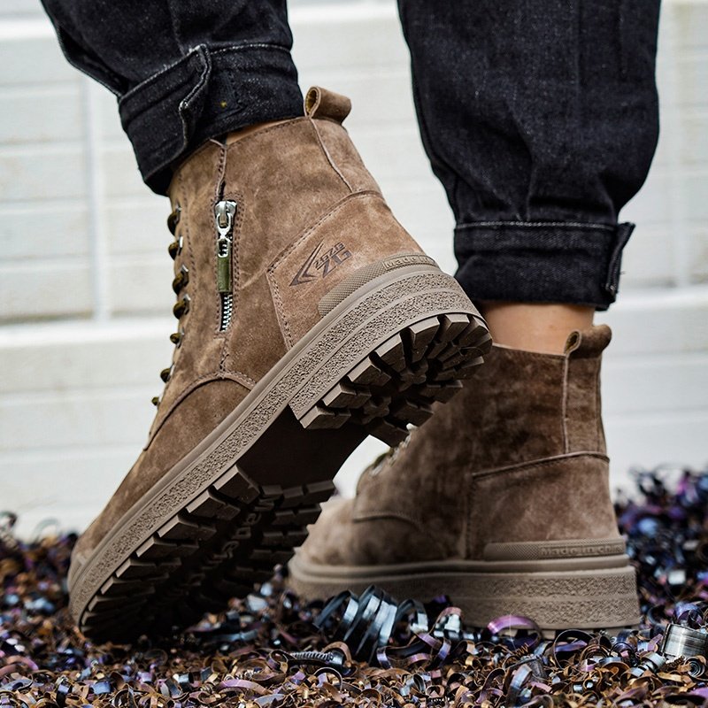 High Quality Safety Shoes Work Working Boots Made Of Genuine Pig Leather With Steel Toe