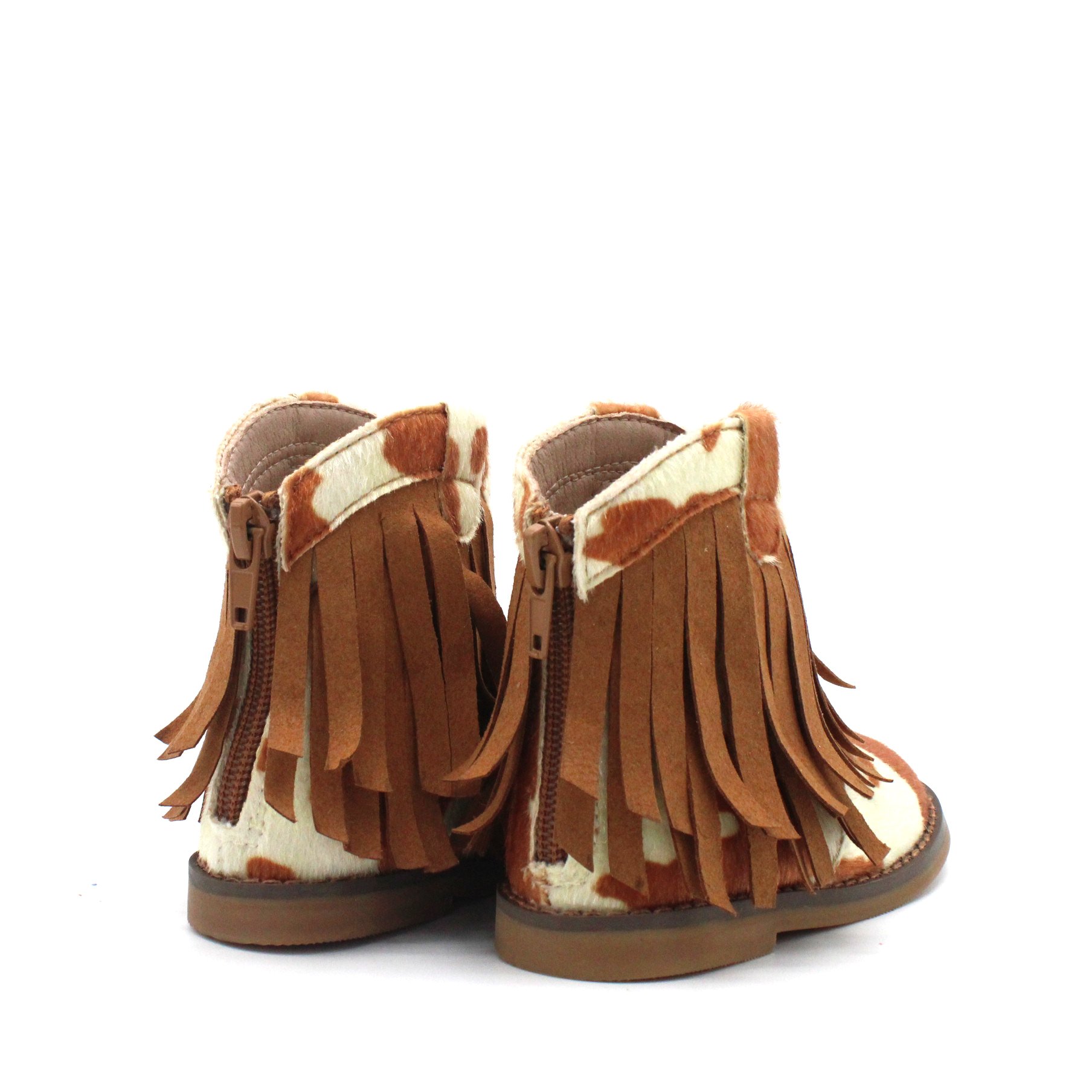 western texas style cow print kids toddler baby children fringe cowboy boots shoes