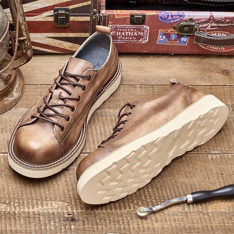 Fashion Hot Sale Rubber Sole Printing Men's Casual Lace Up Shoes Roman Boots