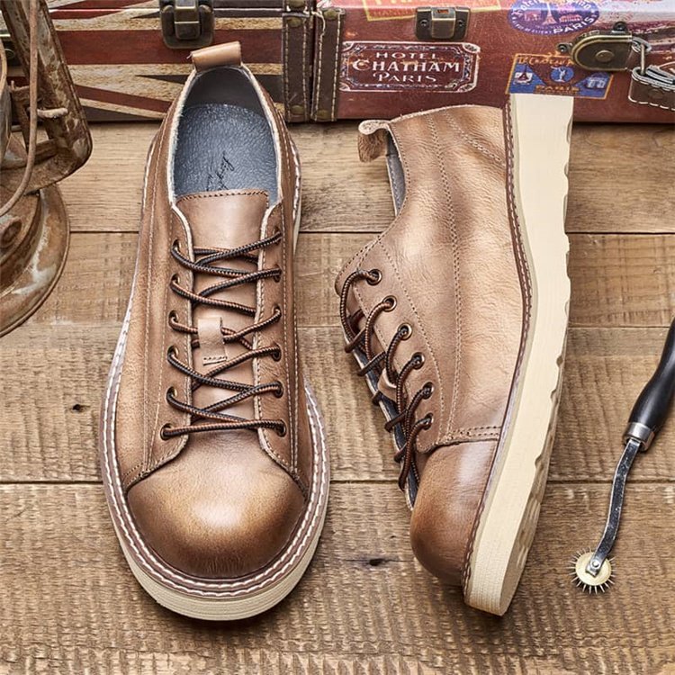 Fashion Hot Sale Rubber Sole Printing Men's Casual Lace Up Shoes Roman Boots