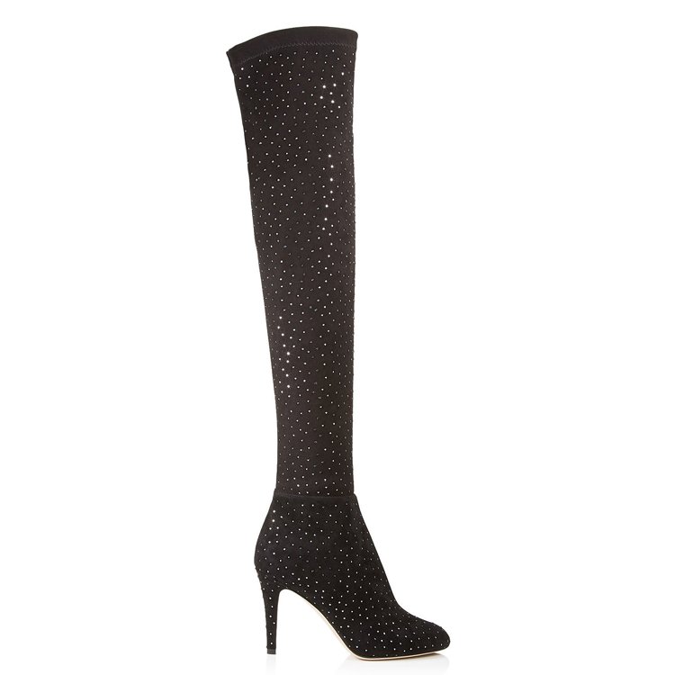 Custom Logo Fashion Hot Sale Leather Stiletto Heels Women Over Knee High heel Boots
