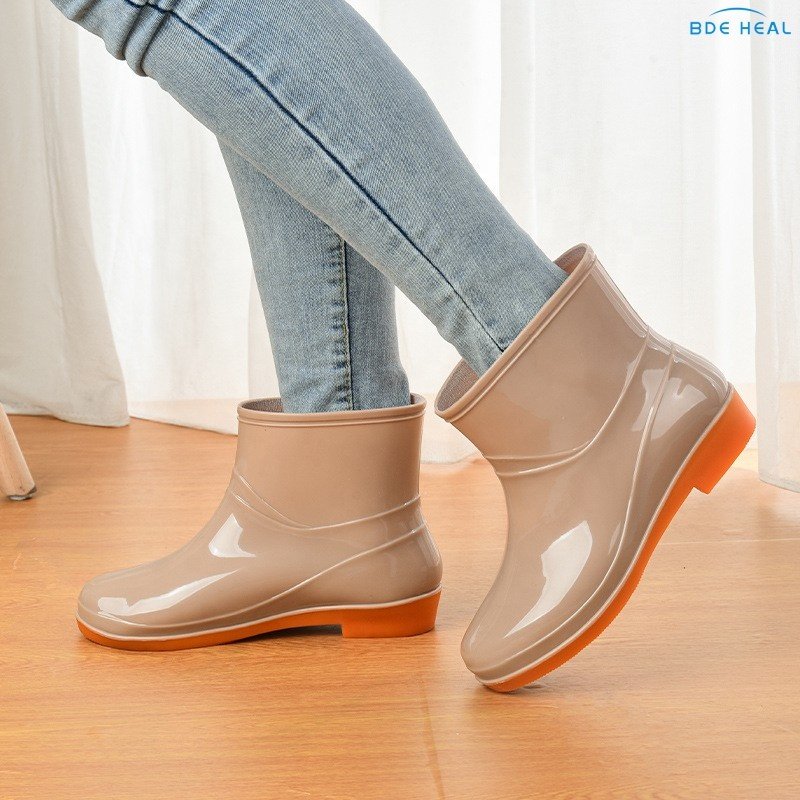 BDE Hot Selling Waterproof Low Tube Anti-slip Rain Boots for Women Fashionable Rain Boots
