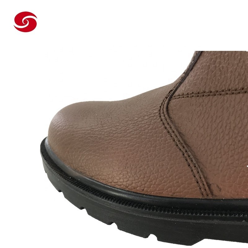 Comfortable Safety Shoes Safety Shoes Boots EVA China Customized Xinxing Multi-function Anti Slip Oil Resistant Leather PU Brown