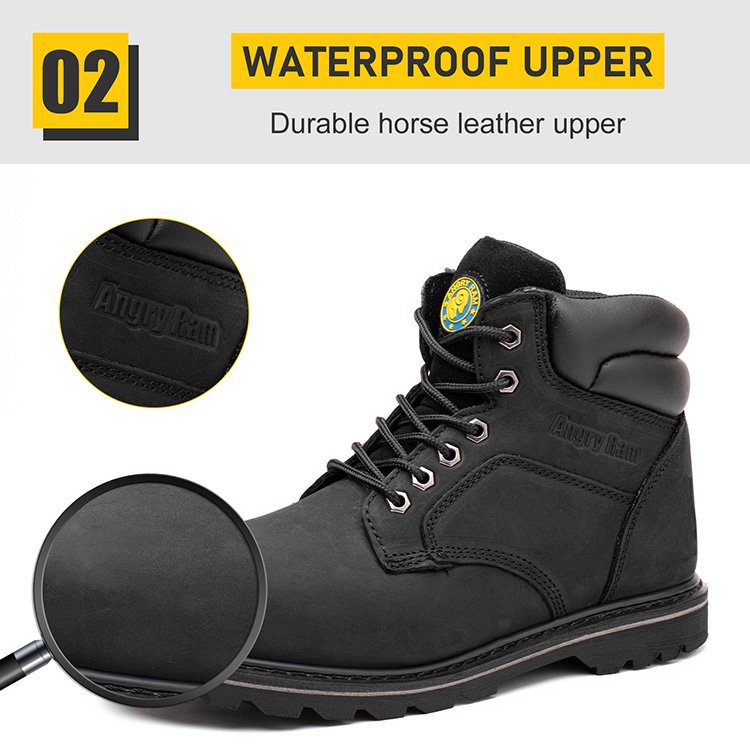 Factory price Steel toe leather safety footwear equipment men perforated electrical protection work safety shoes boots