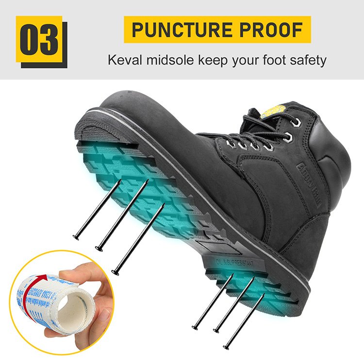 Factory price Steel toe leather safety footwear equipment men perforated electrical protection work safety shoes boots