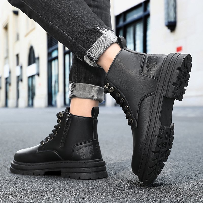 M03 New Men's Boots Casual and Comfortable Trend British Style Leather Boots