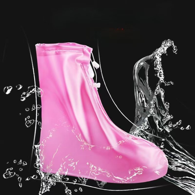1 Pair Waterproof Shoe Covers Non-slip Reusable Rain Snow Boot Women Men PVC Outdoor Rainy Reusable Quality Non-slip Shoe Cover