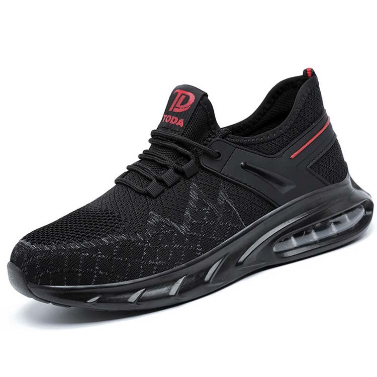 High Quality Lightweight Comfortable Steel Toe Work Boots Anti Static Injury from Chinese Factory Black Upper Safety Shoes