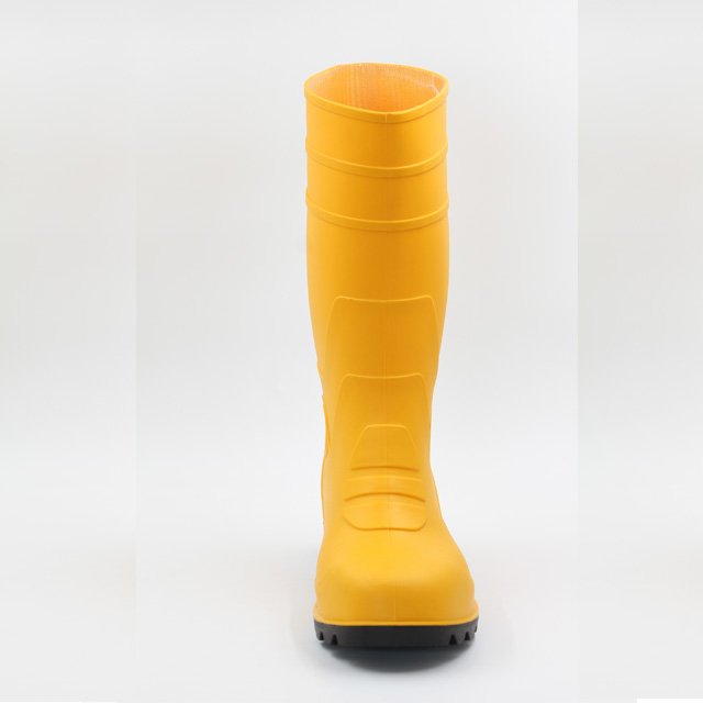 Unisex cheap PVC pvc Rain boots Waterproof Anti Slip RAIN SHOES Boot Yellow Outdoor PVC rain boots factory