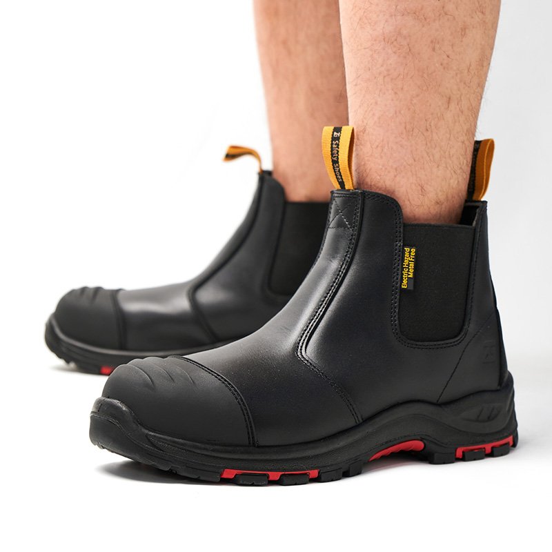 Composite Toe Mining Boots Leather Industrial Safety Boot Anti-Puncture Men Chelsea Labor Footwear Safety boot