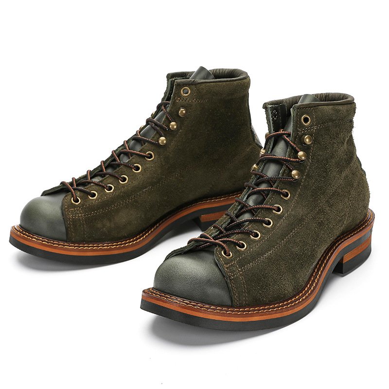 European and American short faced Martin boots with cowhide top layer for men and women hiking shoes men boots