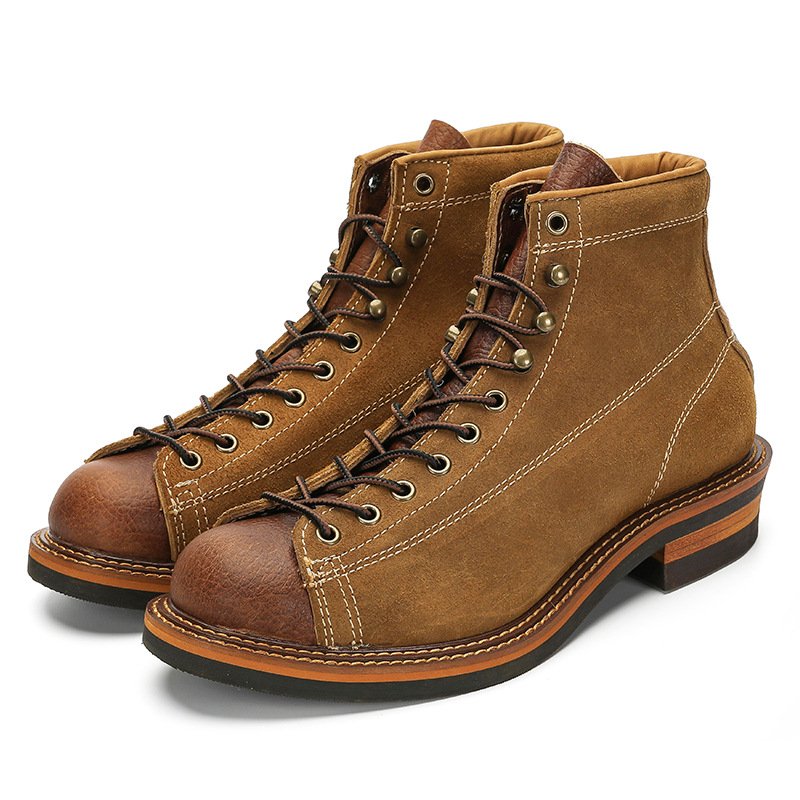 European and American short faced Martin boots with cowhide top layer for men and women hiking shoes men boots