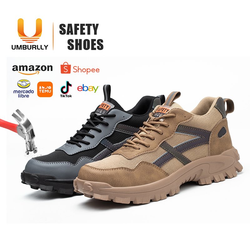 Steel Toe Shoes for Men Lightweight Breathable Wide Width Comfortable Safety Sneakers Anti-Puncture Indestructible Construction