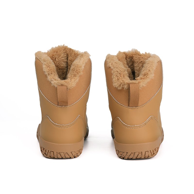 Men Women Winter Anti-Slip Ankle Booties Fur Lining Waterproof Hiking Barefoot Snow Boots