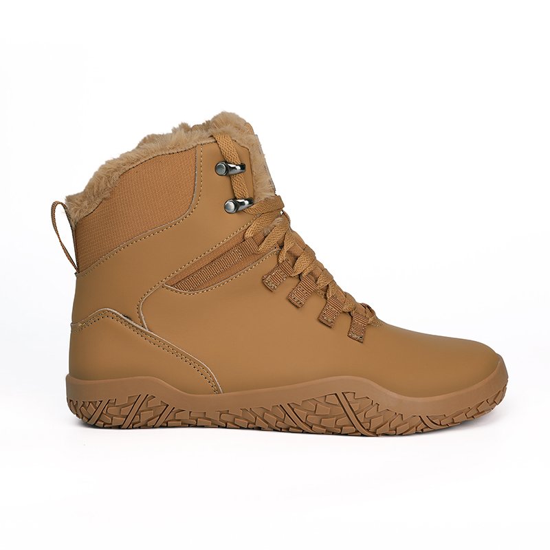 Men Women Winter Anti-Slip Ankle Booties Fur Lining Waterproof Hiking Barefoot Snow Boots