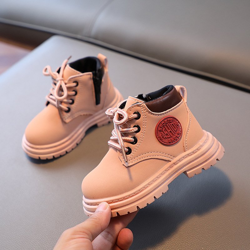 Children's boots new children's Martin boots girls boys sports shoes non-slip warm winter kids shoes leather shoes