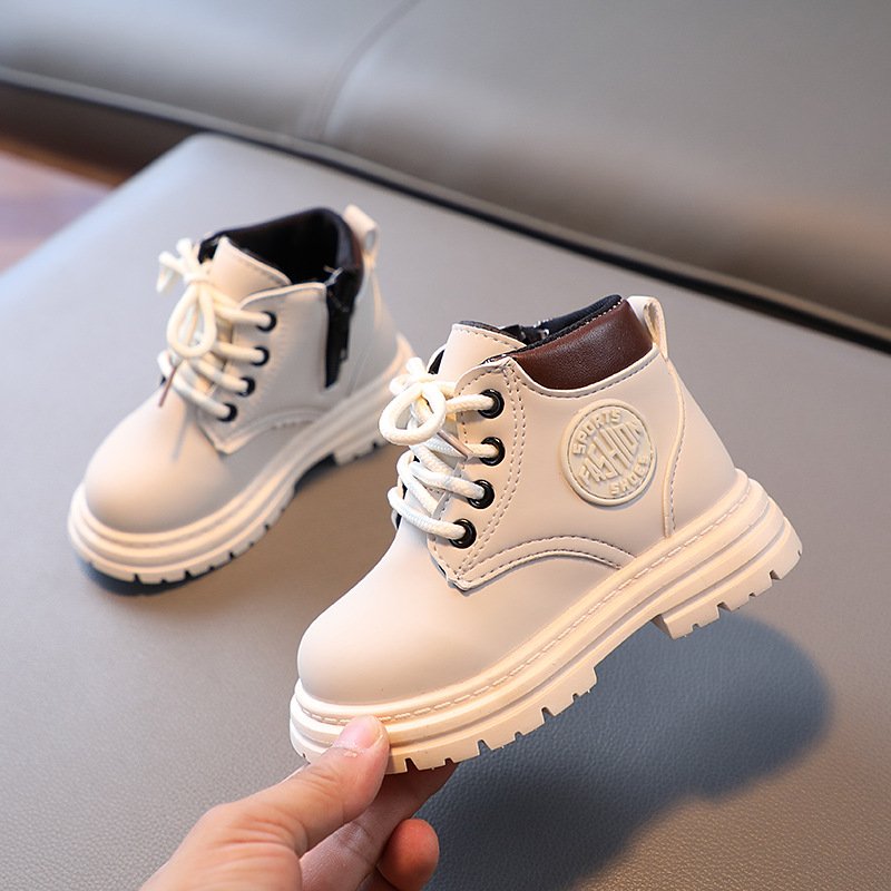 Children's boots new children's Martin boots girls boys sports shoes non-slip warm winter kids shoes leather shoes