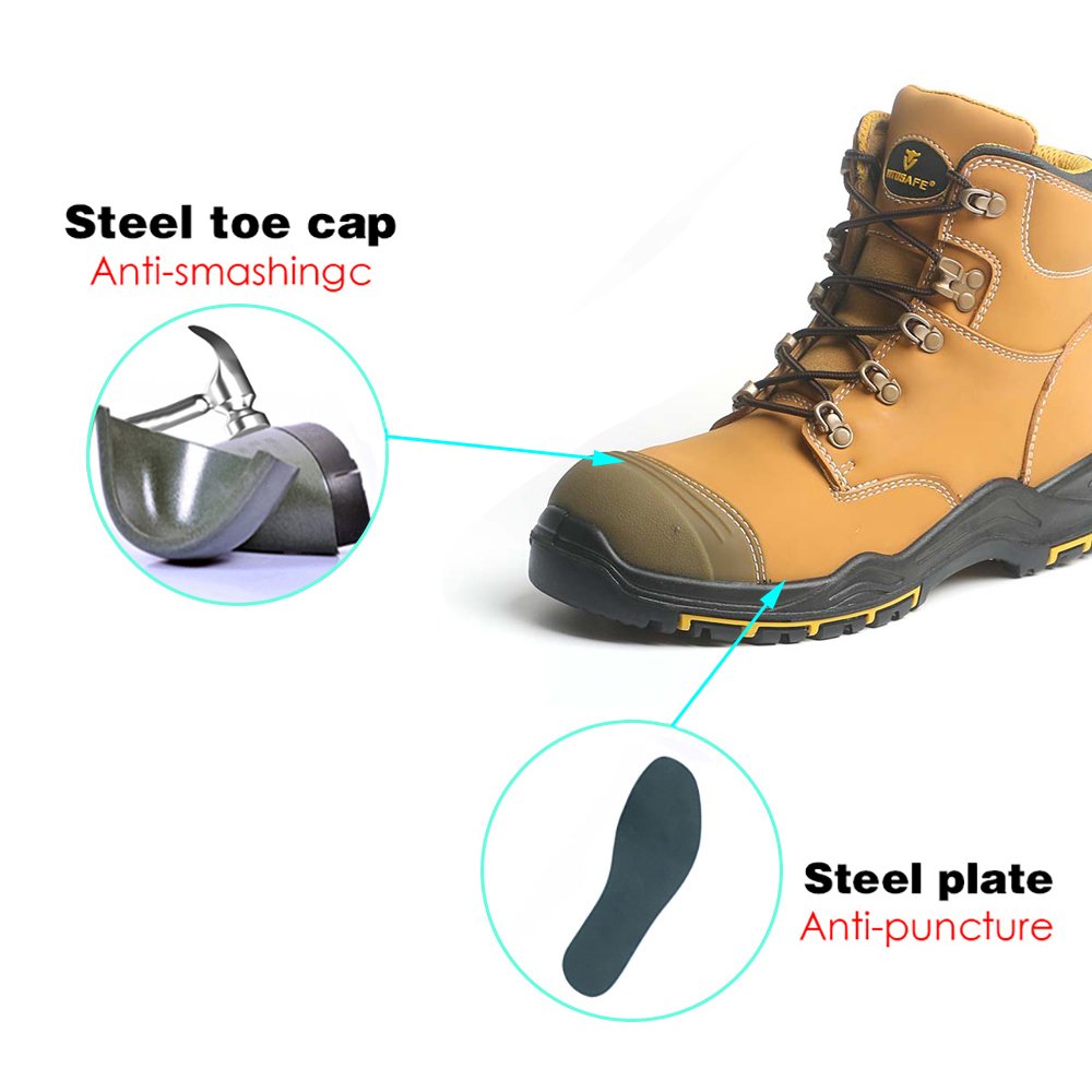 anti shock mens special forces side zipper industreial needles cold resistant work tactical safety shoes / boots