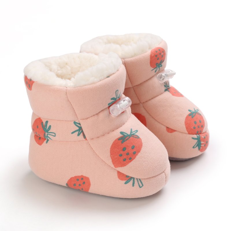 Shopify Winning Products 2024 Winter Newborn Soft Thermal Cartoon Printed Baby Snow Boots for Toddlers