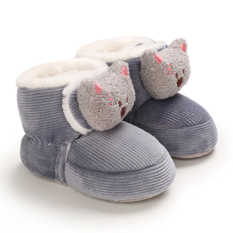 Shopify Winning Products 2024 Winter Newborn Soft Thermal Cartoon Printed Baby Snow Boots for Toddlers