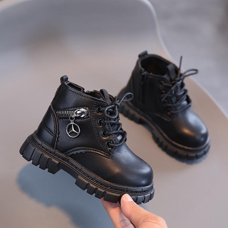 Casual Style Cow Boy Boots Children Footwear Wholesale Winter Shoes for Girls Ankle Fashion Trend Western Kids Side Zipper Boot
