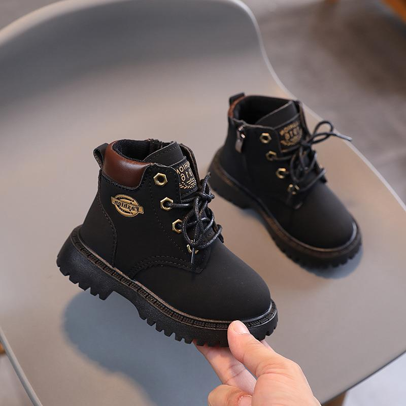 Wholesale Little Boots for Kids Girl Ankle Rubber Sole Fashion Baby Boy Winter Shoes School Casual Style Children Cowboy Boots