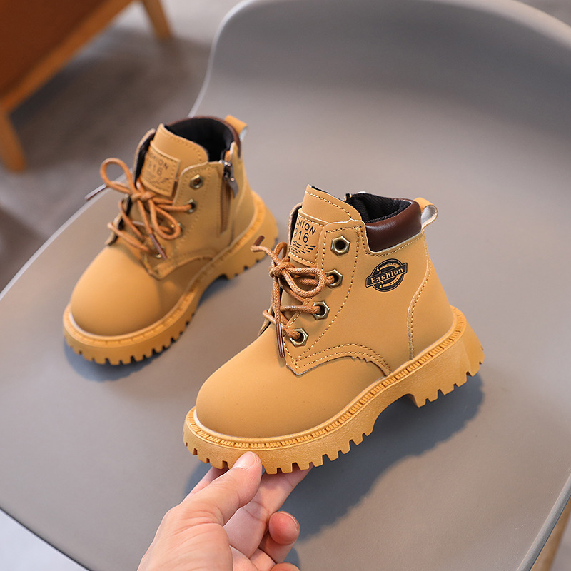 Wholesale Little Boots for Kids Girl Ankle Rubber Sole Fashion Baby Boy Winter Shoes School Casual Style Children Cowboy Boots