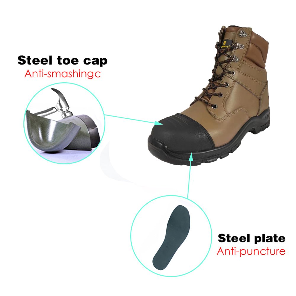VITOSAFE High Quality High-cut Steel Toe Safety Boots S3 for Men Botas de seguridad with Zipper