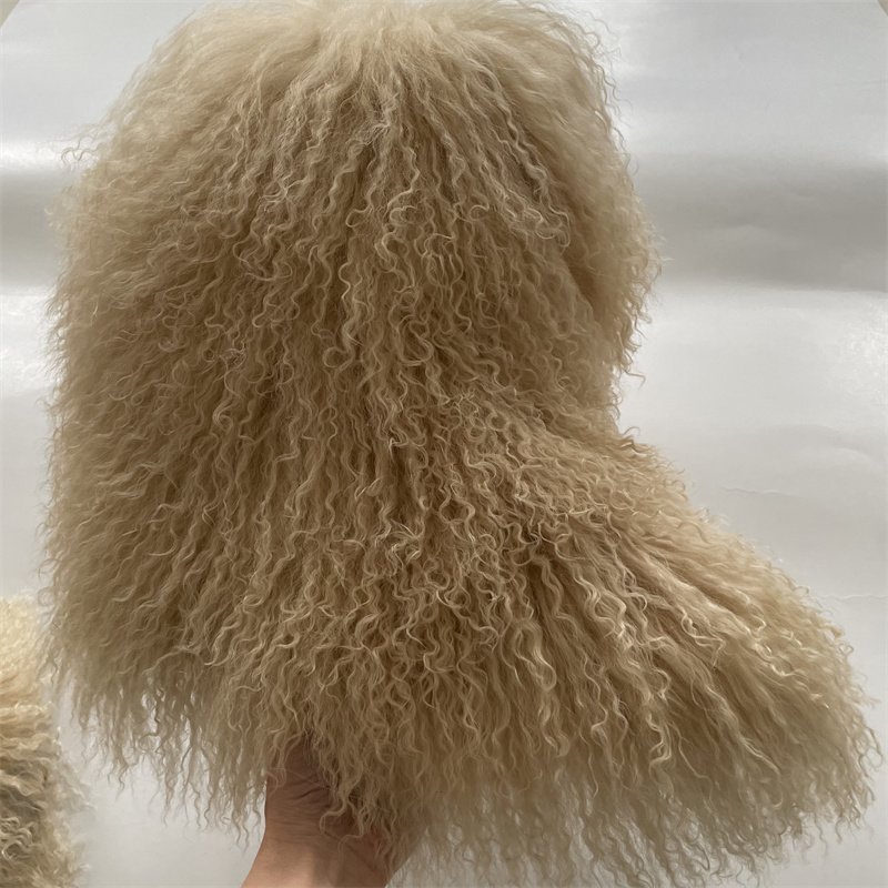Winter fashionable ladies women Mongolian lamb fur snow boots