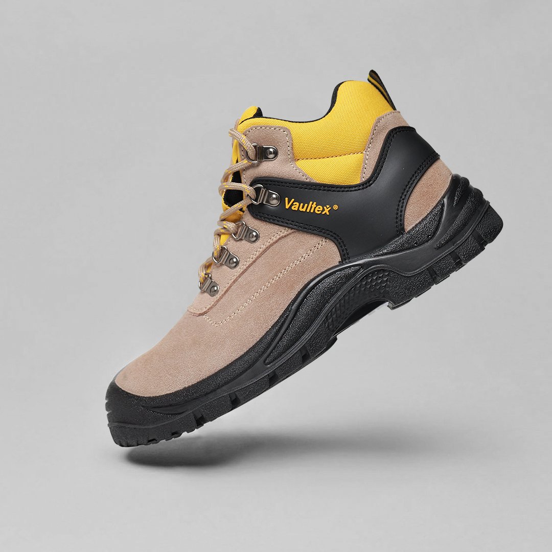 Vaultex S3 Waterproof Anti Slip Light Weight Pu Safety Shoes Steel Toe Protective Leather Work Boots For Workers