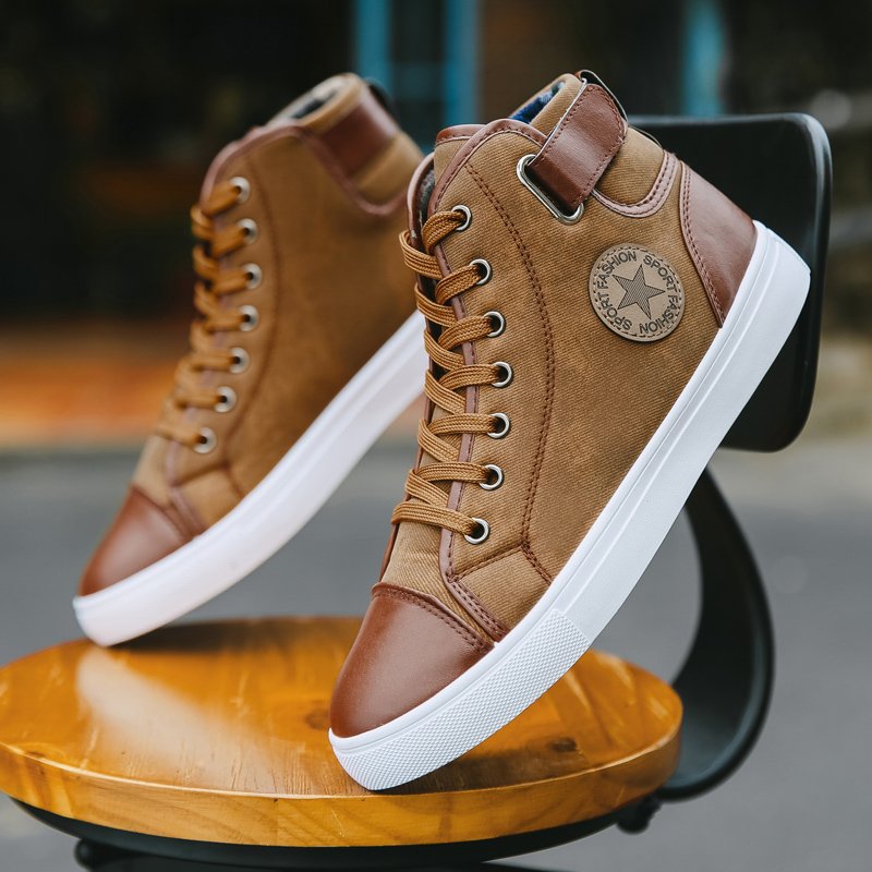 2023 Autumn Winter Retro Fashion High-top Casual Shoes Big Size Custom Brand Sneaker Boots for Man