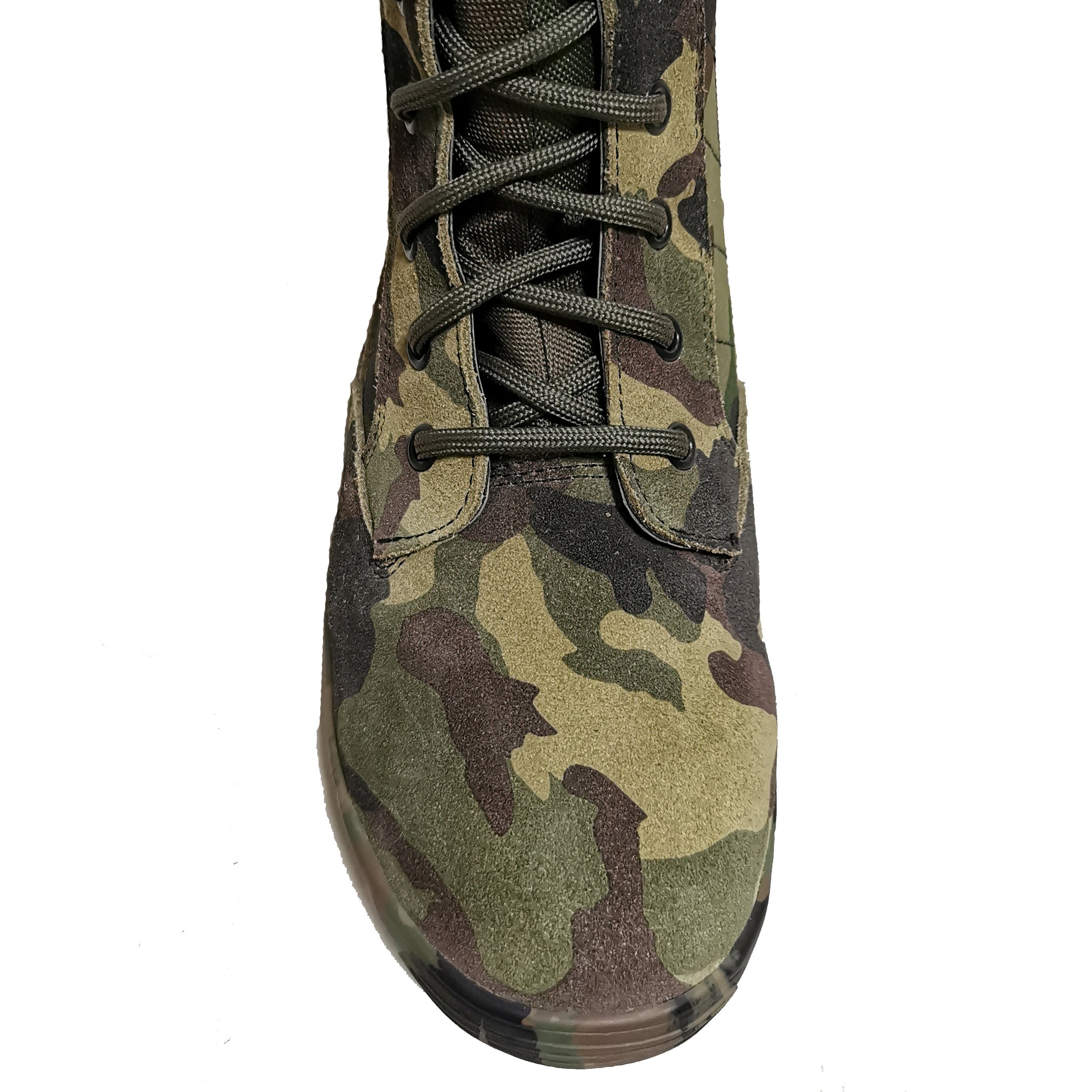 Factory direct sale mid leather boots assault forest camouflage outdoor training hiking men's boots high quality