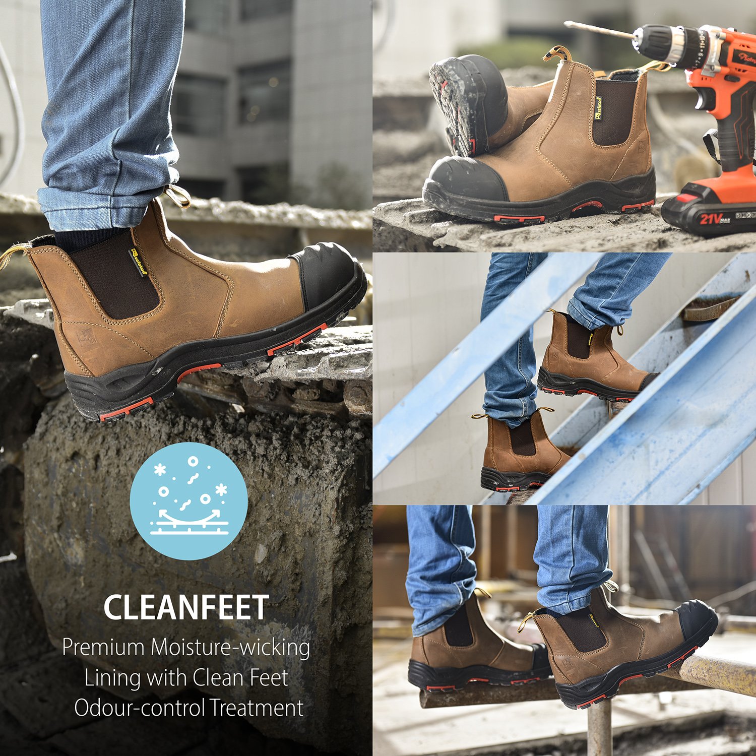 Lightweight Safety Shoes Csa Approved Green Triangle Custom Logo Csa Work Boots