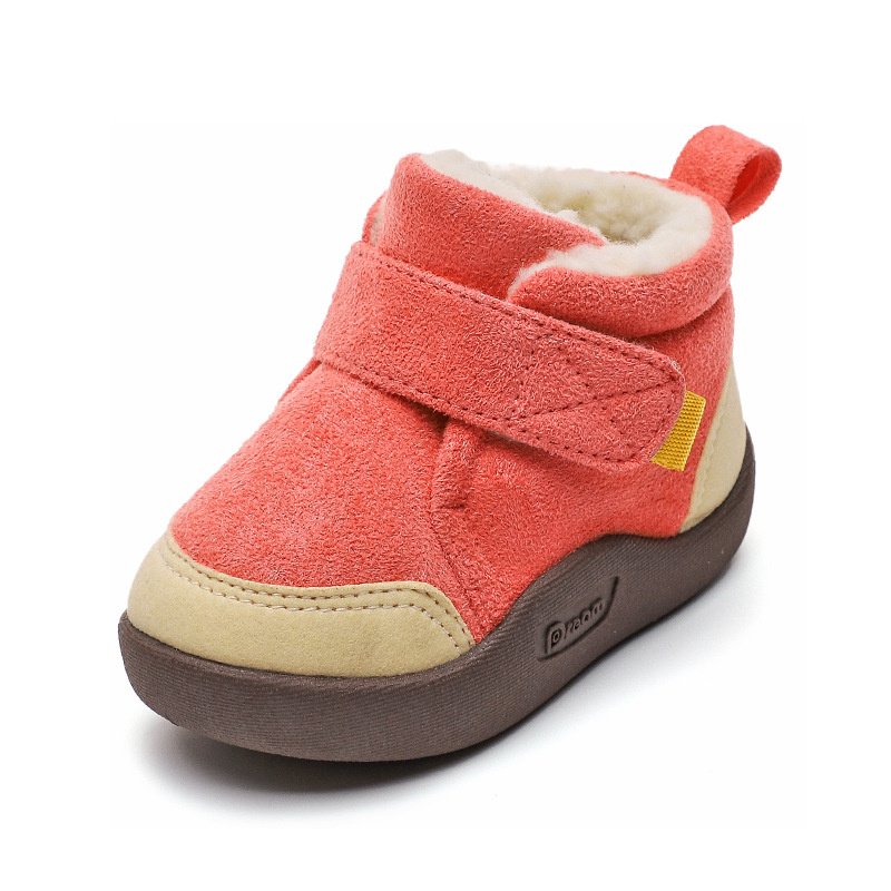 Fashion Winter Plush Baby Shoes With Anti Slip Soft Sole For Infants Outdoor Boys And Girls Snow Boots