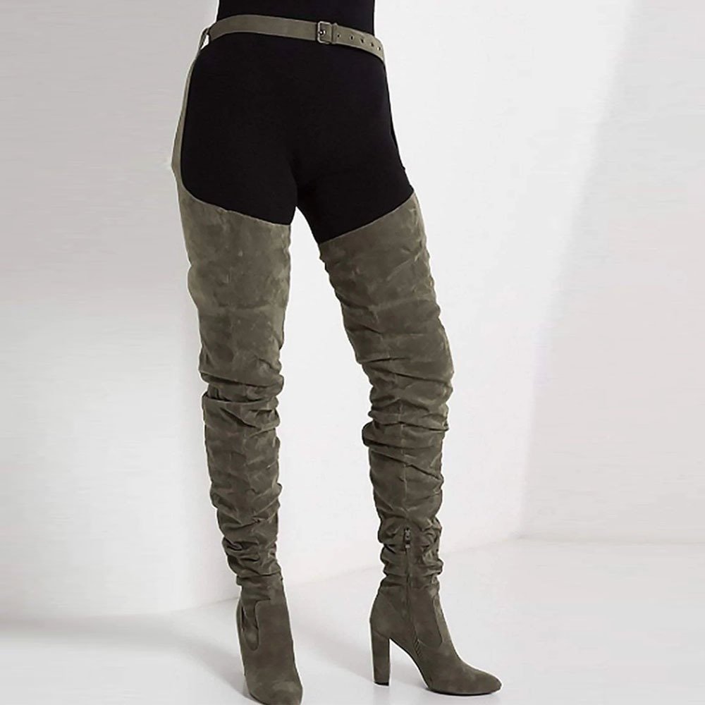 BUSY GIRL YB3010 Dropshopping New Products 2023 Women Boots Plus Size High Heel Women Boots Thigh High Boots