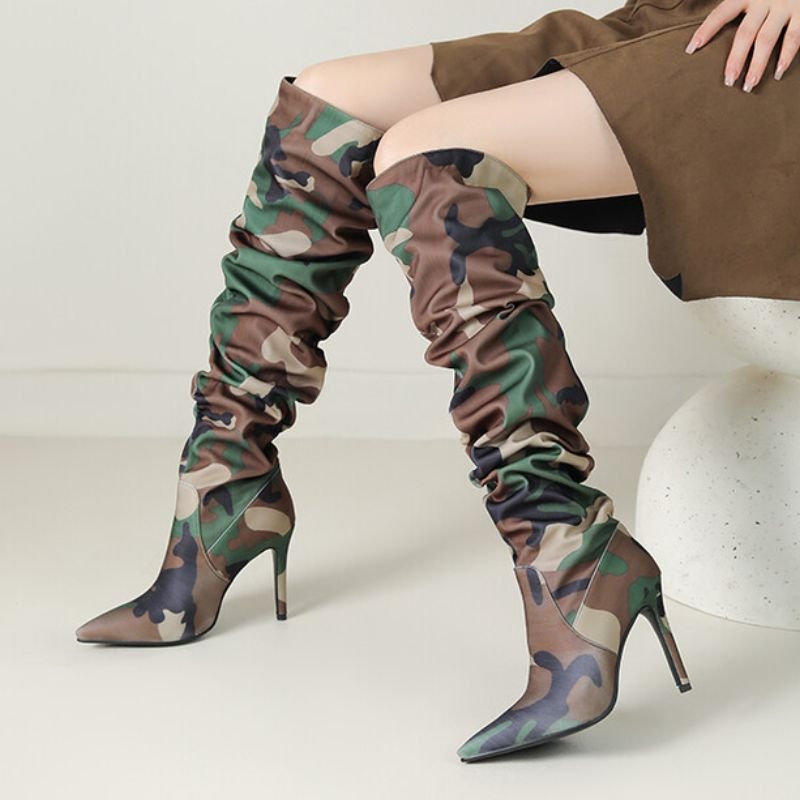 New Color Botas Para Mujer Thin Heel Women Shoes Fashion Knee High Boots