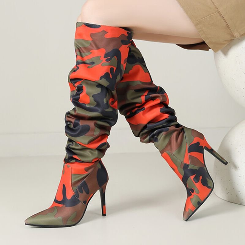 New Color Botas Para Mujer Thin Heel Women Shoes Fashion Knee High Boots