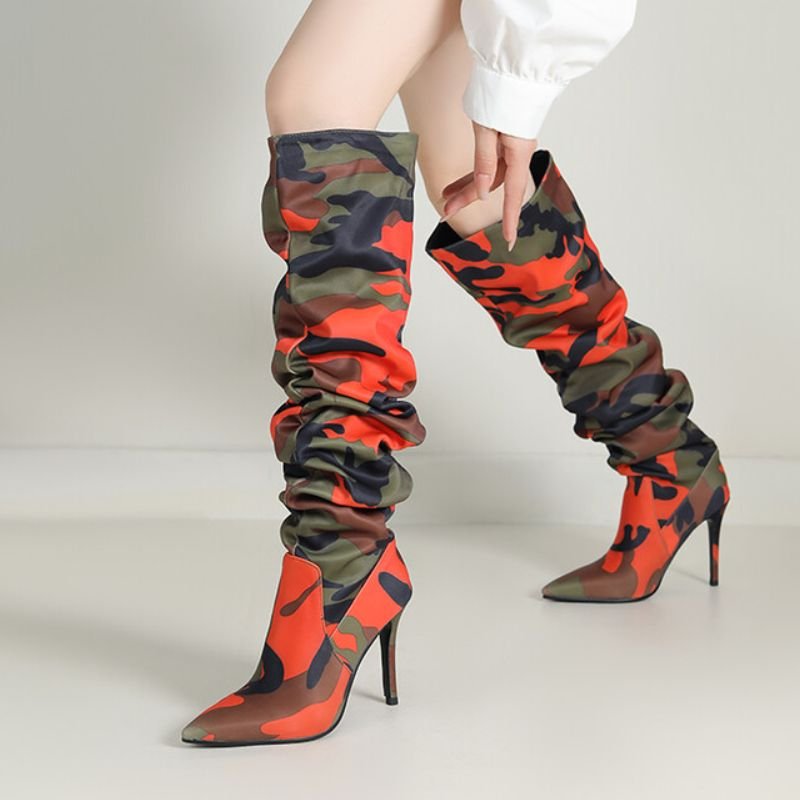 New Color Botas Para Mujer Thin Heel Women Shoes Fashion Knee High Boots