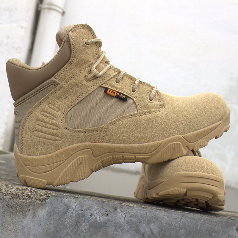 Cheap Wholesale Faux Suede Male Oxford Cloth Khaki Men Desert Tactical Men Combat Boots for Men