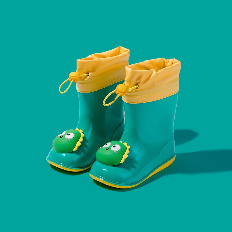 Cute Cartoon Mid-Calf Height Rubber Boots for Women and Children Waterproof Luxury Casual Style Water Shoes For Winter