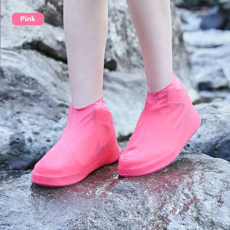 Silicone Shoe Covers Reusable Non-Slip Waterproof Wear-Resistant Rain Shoe Covers Protector Boot For Outdoor Rainy Day