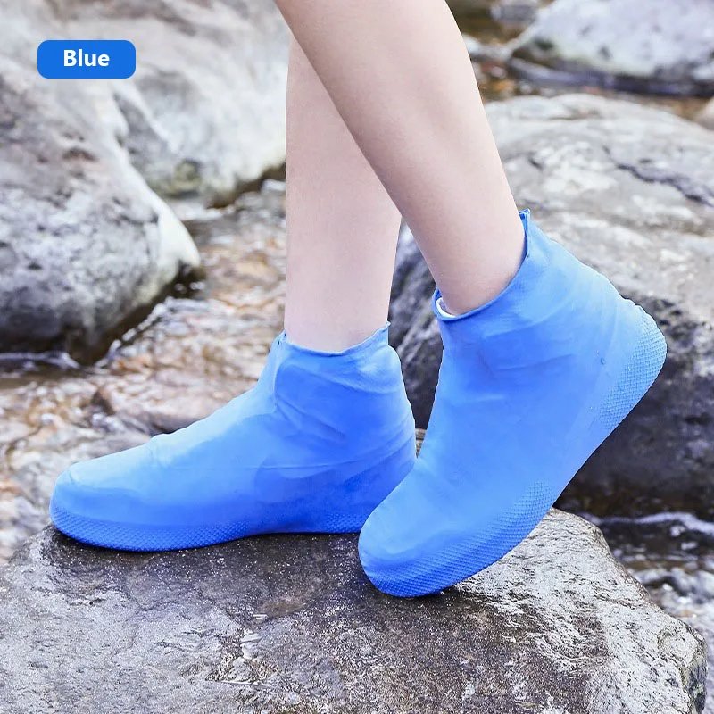 Silicone Shoe Covers Reusable Non-Slip Waterproof Wear-Resistant Rain Shoe Covers Protector Boot For Outdoor Rainy Day
