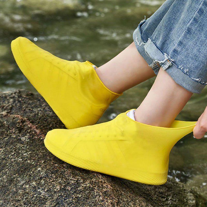 Silicone Shoe Covers Reusable Non-Slip Waterproof Wear-Resistant Rain Shoe Covers Protector Boot For Outdoor Rainy Day