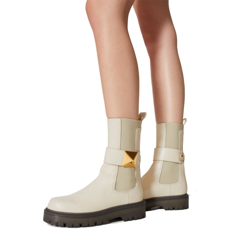 2023 new style casual daily life wholesale customized logo Round toe Mid top Women's Boots