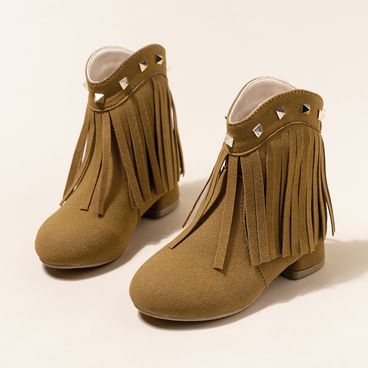 2024 Latest Design Autumn Winter Kids Leather Shoes Tassels Princess Baby Girl Boots