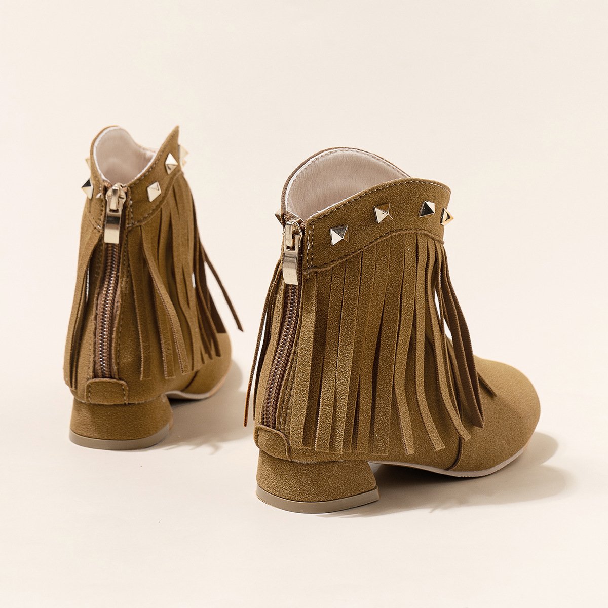 2024 Latest Design Autumn Winter Kids Leather Shoes Tassels Princess Baby Girl Boots