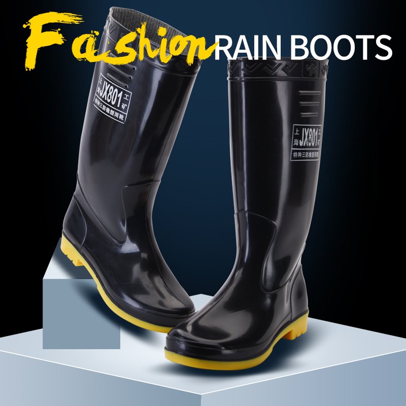 Cheap Industry Man Knee High Non Safety PVC Worker Rain Boots waterproof rain boots