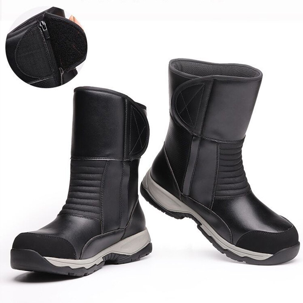 Microfiber leather MD Rubber sole industrial boots breathable black men steel toe price fashion safety Boots